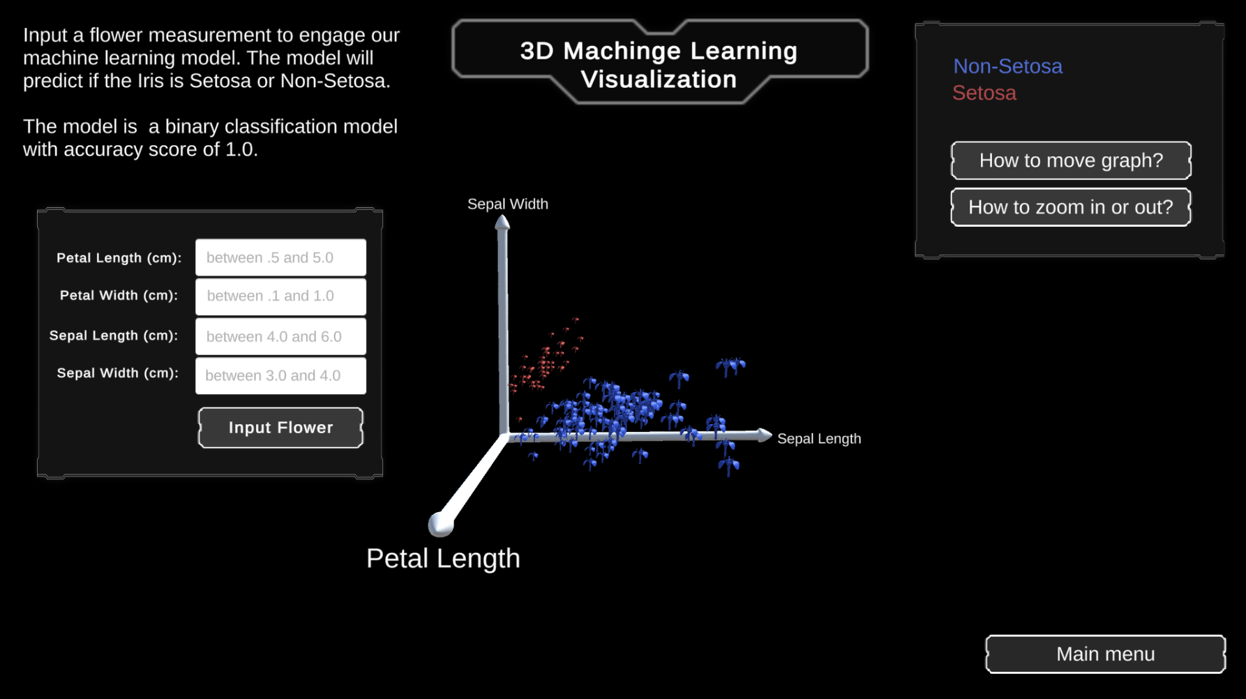 3D Machine Learning — original project screen